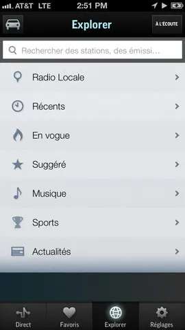 Application Tunein radio iphone femme 