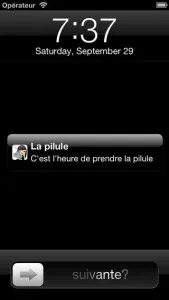 application la pilule